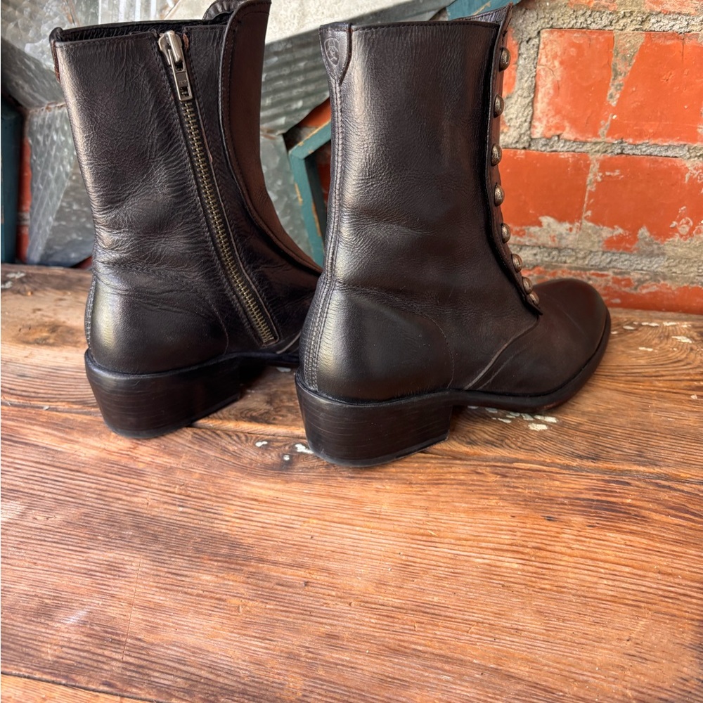 Vintage Ariat Sheffield Victorian Style Button Black Boots Women’s Size 6B - Picture 4 of 12
